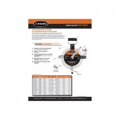 HAND TOOLS Keson SNR18100 SNR Series English Double Nylon Coated SAE Blade Long Tape 8 HAND TOOLS Keson SNR18100 SNR Series English Double Nylon Coated SAE Blade Long Tape