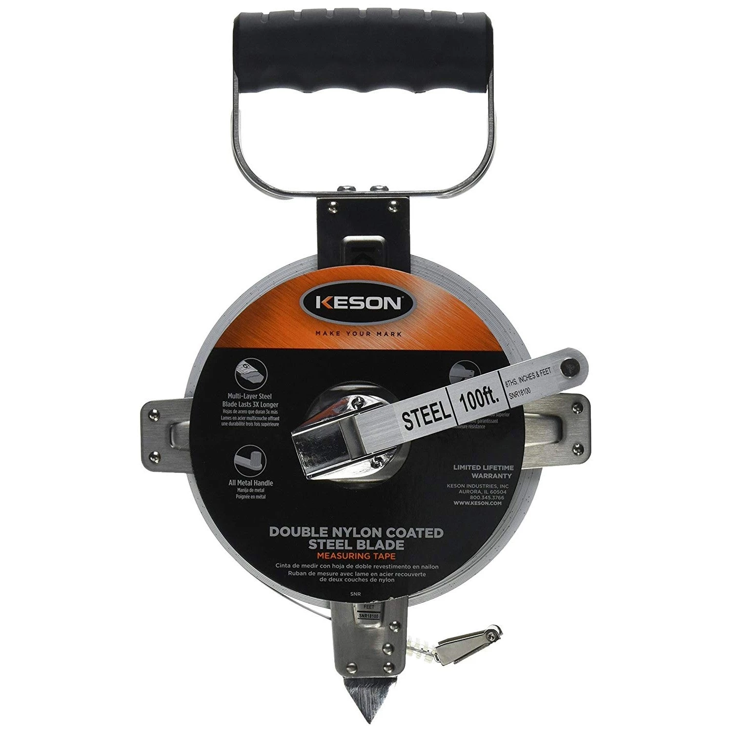 HAND TOOLS Keson SNR18100 SNR Series English Double Nylon Coated SAE Blade Long Tape 6 HAND TOOLS Keson SNR18100 SNR Series English Double Nylon Coated SAE Blade Long Tape