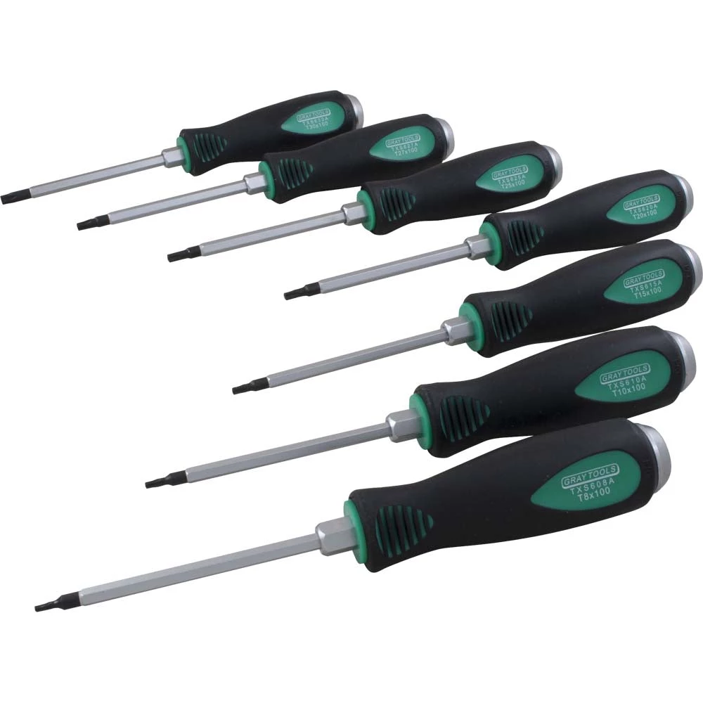 HAND TOOLS Gray Tools 7pc Torx Screwdriver Set 3 HAND TOOLS Gray Tools 7pc Torx Screwdriver Set
