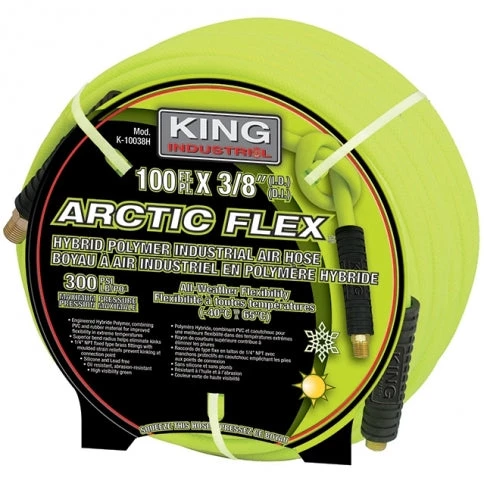 AIR HOSES KING CANADA K-10038H - 3/8" X 100' HYBRID POLYMER INDUSTRIAL AIR HOSE 3 AIR HOSES KING CANADA K-10038H - 3/8" X 100' HYBRID POLYMER INDUSTRIAL AIR HOSE