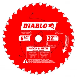 CUTTING ACCESSORIES FREUD D0632GP - 6-1/2 In. X 32 Tooth Wood & Metal Carbide Saw Blade (general Purpose Blade)