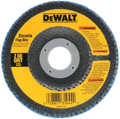 DEWALT DW8308 60 Grit Zirconia Angle Grinder Flap Disc, 4-1/2-Inches X 7/8-Inches 3 DEWALT DW8308 60 Grit Zirconia Angle Grinder Flap Disc, 4-1/2-Inches X 7/8-Inches