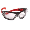 SALE Dynamic Safety Black & Red Volcano Clear Gasket Safety Glasses