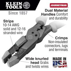 Klein J215-8CR - Hybrid Crimper/Stripper/Cutter Pliers