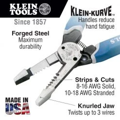 POWER TOOLS Klein K12054 - Kurve Heavy Duty Wire Stripper - 8-18 AWG