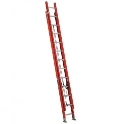 FEATHERLITE LOUISVILLE LADDER 24-FOOT FIBERGLASS EXTENSION LADDER, TYPE IA, 300-POUND LOAD CAPACITY, FE3224