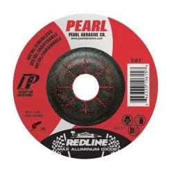 ABRASIVES PEARL REDLINE DCRED50 - 5 X 1/4 X 7/8 ALUMINUM OXIDE MAX A.O. TYPE 27 GRINDING WHEELS (PACK OF