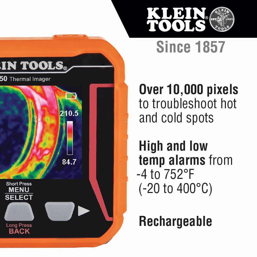 SALE Klein TI250 - USB Rechargeable Thermal Imager 5 SALE Klein TI250 - USB Rechargeable Thermal Imager