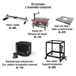 KING CANADA KING XL-200C - ROUTER TABLE KIT (XL-125, XL-075, XL-130, XL-080 & XL-085) WHAT'S NEW